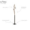 Elobra ARGENTINA Floor Lamp LED Ecru, black, 1-light source