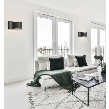 Fischer & Honsel ARLES Wall Light LED black, 2-light sources