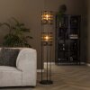 GASTONA Floor Lamp matt nickel, black, 2-light sources