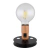 Globo JOHANNA Table lamp Wood like finish, black, 1-light source