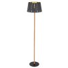 Globo LUNA Floor Lamp Wood like finish, black, 1-light source