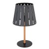Globo LUNA Table lamp Wood like finish, black, 1-light source