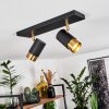CAMPANAS Ceiling Light brass, black, 2-light sources