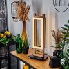 AYAJASCO Table lamp LED Wood like finish, black, 1-light source