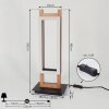 AYAJASCO Table lamp LED Wood like finish, black, 1-light source