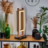 AYAJASCO Table lamp LED Wood like finish, black, 1-light source