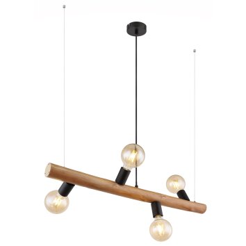 Globo KIRA Pendant Light dark brown, 4-light sources