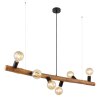 Globo KIRA Pendant Light dark brown, 6-light sources