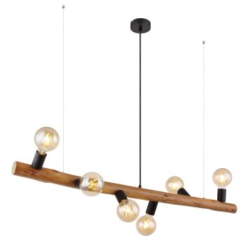 Globo KIRA Pendant Light dark brown, 6-light sources