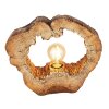 Globo VINZENZ Table lamp brown, Wood like finish, 1-light source