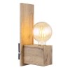 Globo ERNA Wall Light Light wood, black, 1-light source
