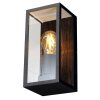 Lutec KARO Outdoor Wall Light Wood like finish, black, 1-light source