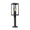 Lutec KARO path light Wood like finish, black, 1-light source