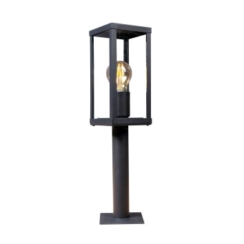 Lutec KARO path light Wood like finish, black, 1-light source