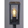 Lutec KARO path light Wood like finish, black, 1-light source