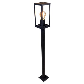 Lutec KARO path light Wood like finish, black, 1-light source