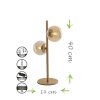 Luce Design NEPTUN Table lamp brass, 2-light sources