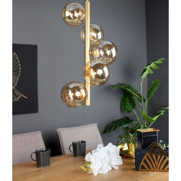 Luce Design NEPTUN Pendant Light brass, 5-light sources