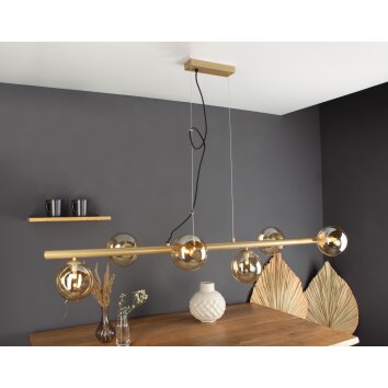 Luce Design NEPTUN Pendant Light brass, 6-light sources