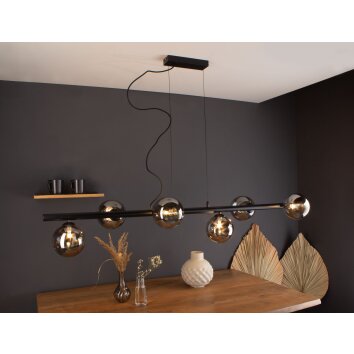 Luce Design NEPTUN Pendant Light black, 6-light sources