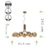 Luce Design NEPTUN Pendant Light brass, 9-light sources