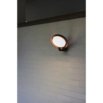 Lutec POLO Outdoor Wall Light LED anthracite, 1-light source, Motion sensor