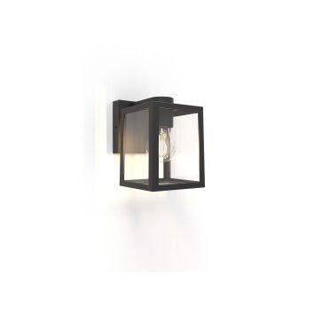 Lutec SHIVA Outdoor Wall Light black, 1-light source