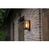 Lutec FLAIR Outdoor Wall Light Wood like finish, black, 1-light source