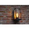 Lutec FLAIR Outdoor Wall Light Wood like finish, black, 1-light source