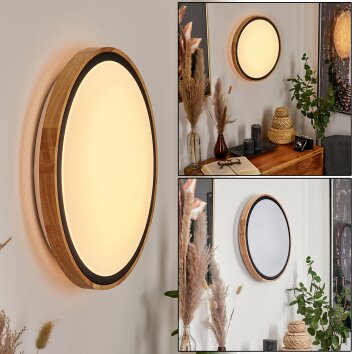 CORINTO Wall Light LED Ecru, black, 1-light source