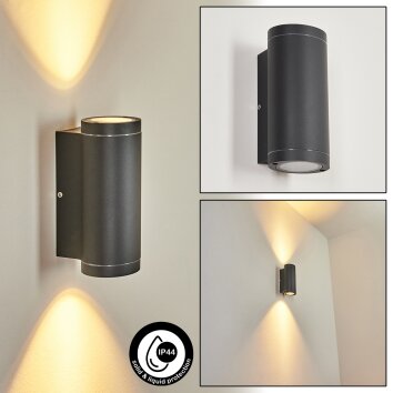 CEBUENTOS Outdoor Wall Light anthracite, 2-light sources