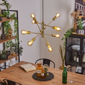 NOVILLEROS Pendant Light brass, 8-light sources