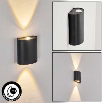 OIBA Outdoor Wall Light LED grey, 1-light source