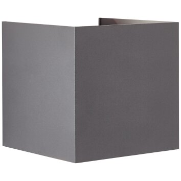 Brilliant HILLY Outdoor Wall Light LED grey, 1-light source