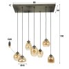 ESPRIELLA Pendant Light Oxidised Silver, 7-light sources