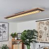 BLANDFORD Ceiling Light LED brown, Wood like finish, black, 2-light sources, Remote control