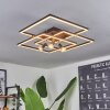 DEADWOOD Ceiling Light LED brown, Wood like finish, 4-light sources