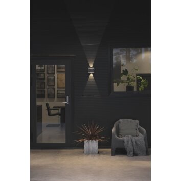 Konstsmide Cremona Outdoor Wall Light LED anthracite, 2-light sources