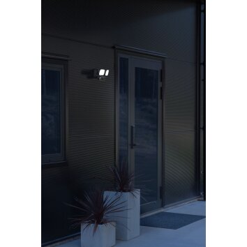 Konstsmide Camera-Smart-Light Outdoor Wall Light LED black, 2-light sources, Motion sensor