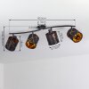 Opatija Ceiling Light black, 4-light sources