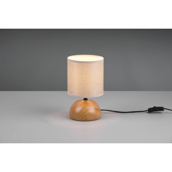 Reality LUCI Table lamp Wood like finish, 1-light source