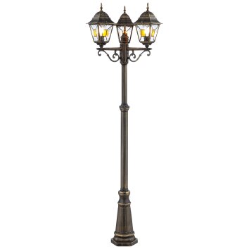 Brilliant JANEL Lamp Post black, 3-light sources