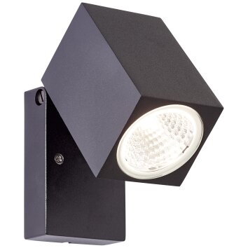 Brilliant BURK Outdoor Wall Light LED black, 1-light source