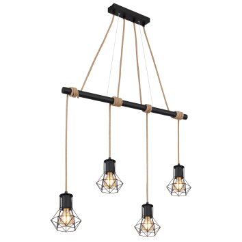 Globo PRISKA Pendant Light Ecru, black, 4-light sources