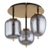 Globo BLACKY Ceiling Light brass, black, 3-light sources