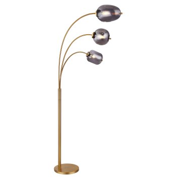 Globo BLACKY Floor Lamp brass, 3-light sources