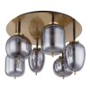 Globo BLACKY Ceiling Light brass, black, 6-light sources