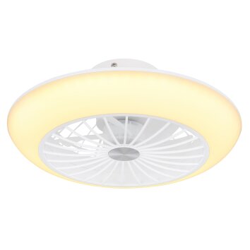 Globo LAFFEE ceiling fan LED white, 1-light source