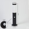 RUTI pedestal light black, 1-light source, Motion sensor