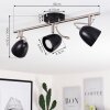 MOESDORF Ceiling Light matt nickel, black, 3-light sources